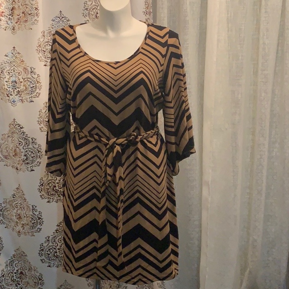 Camel & Black Dress